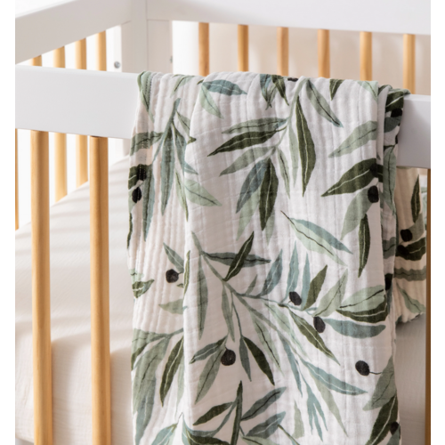 BABYLETTO Babyletto Olive Branches Muslin Swaddle BABYLETTO Babyletto Olive Branches Muslin Swaddle