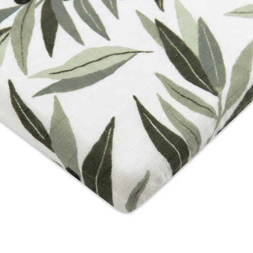 BABYLETTO Olive Branches Muslin All-Stages Bassinet Sheet in GOTS Certified Organic Cotton BABYLETTO Olive Branches Muslin All-Stages Bassinet Sheet in GOTS Certified Organic Cotton