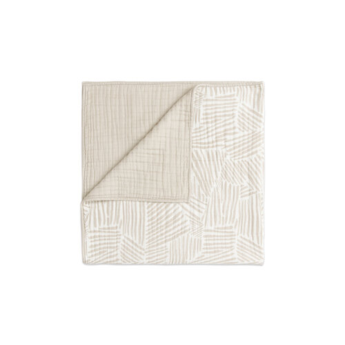 BABYLETTO Babyletto Oat Stripe Muslin Quilt in GOTS Certified Organic Cotton BABYLETTO Babyletto Oat Stripe Muslin Quilt in GOTS Certified Organic Cotton