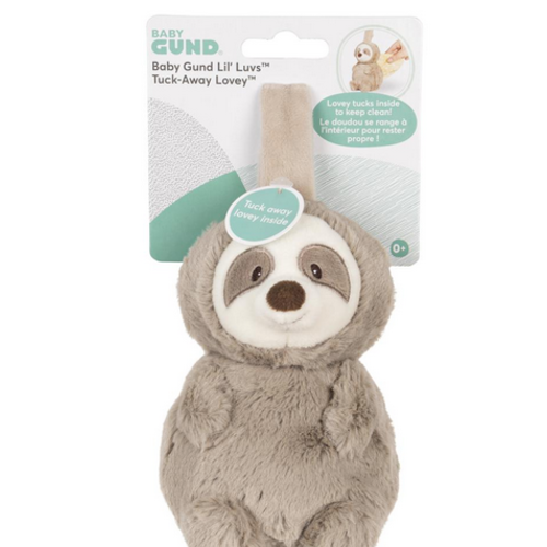 GUND GUND Lil' Luvs On-The-Go Sloth Soother, 6 in GUND GUND Lil' Luvs On-The-Go Sloth Soother, 6 in