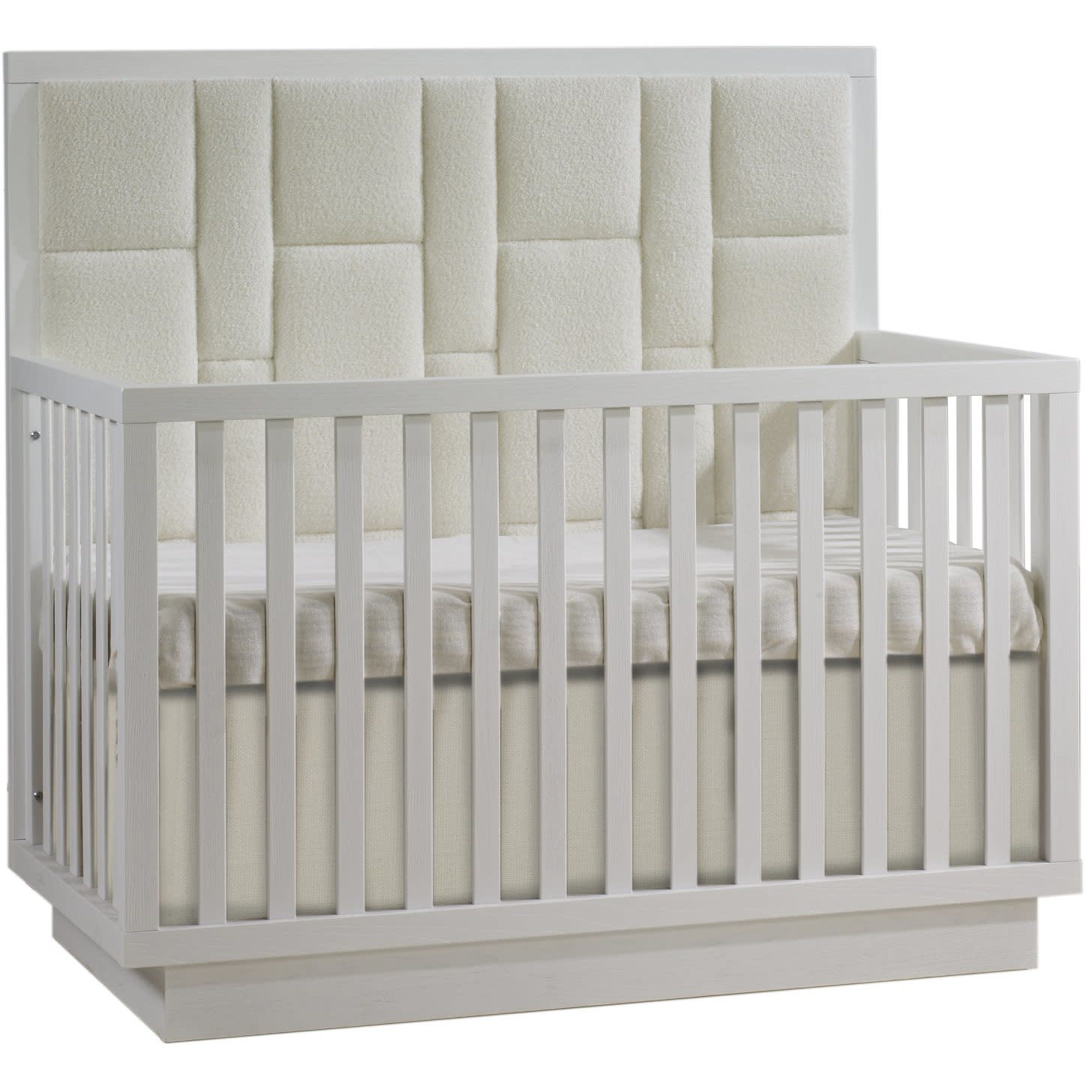 Natart Como 5in1 Convertible Crib with Upholstered Panel Bouclé Beige