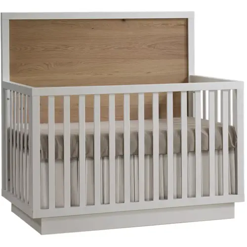 NATART Natart Como Naturale 5-in-1 Convertible Crib with Wood Panel NATART Natart Como Naturale 5-in-1 Convertible Crib with Wood Panel