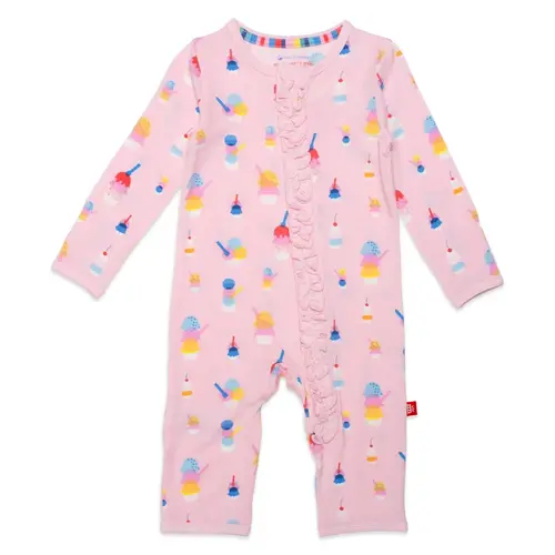 MAGNETIC ME Magnetic Me Pink Sundae Funday Modal Magnetic Coverall With Ruffles MAGNETIC ME Magnetic Me Pink Sundae Funday Modal Magnetic Coverall With Ruffles