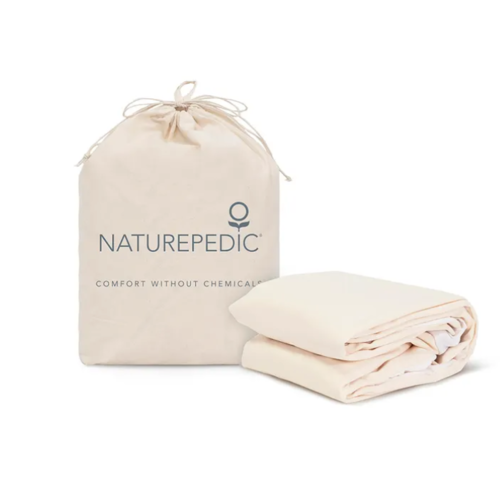 NATUREPEDIC Naturpedic Waterproof Full Fitted Pad Natural 53" x 75 NATUREPEDIC Naturpedic Waterproof Full Fitted Pad Natural 53" x 75