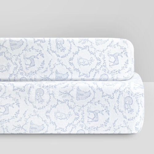 Bellini Bellini GOTS Organic Jersey Cotton Crib Sheet & Changing Pad Cover Set | Woodland Blue Bellini Bellini GOTS Organic Jersey Cotton Crib Sheet & Changing Pad Cover Set | Woodland Blue