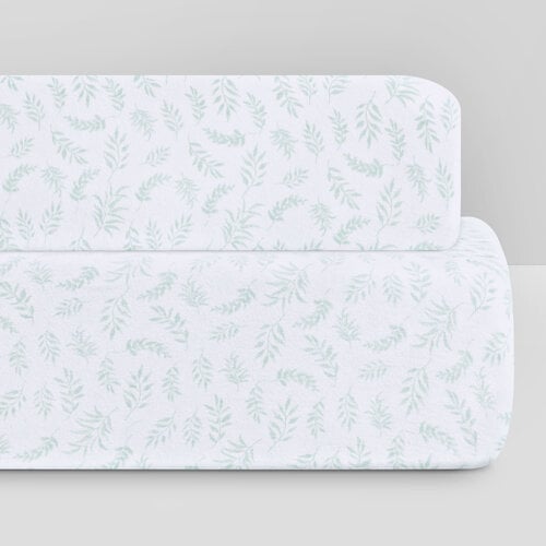 Bellini Bellini GOTS Organic Jersey Cotton Crib Sheet & Changing Pad Cover Set | Sage Leave Bellini Bellini GOTS Organic Jersey Cotton Crib Sheet & Changing Pad Cover Set | Sage Leave