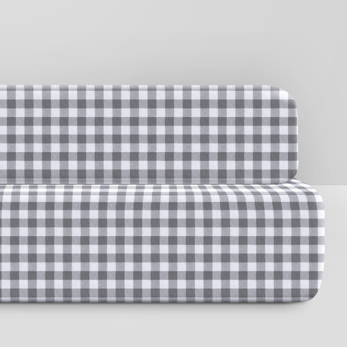 Bellini Bellini GOTS Organic Jersey Cotton Crib Sheet & Changing Pad Cover Set | Gray Gingham Bellini Bellini GOTS Organic Jersey Cotton Crib Sheet & Changing Pad Cover Set | Gray Gingham