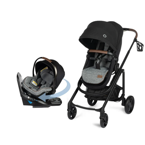 MAXI-COSI Maxi-Cosi Tayla Peri 180 Rotating Car Seat Travel System Onyx Wonder MAXI-COSI Maxi-Cosi Tayla Peri 180 Rotating Car Seat Travel System Onyx Wonder