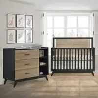 Tulip Sissi Crib-to-Double Bed + Combo Dresser Set