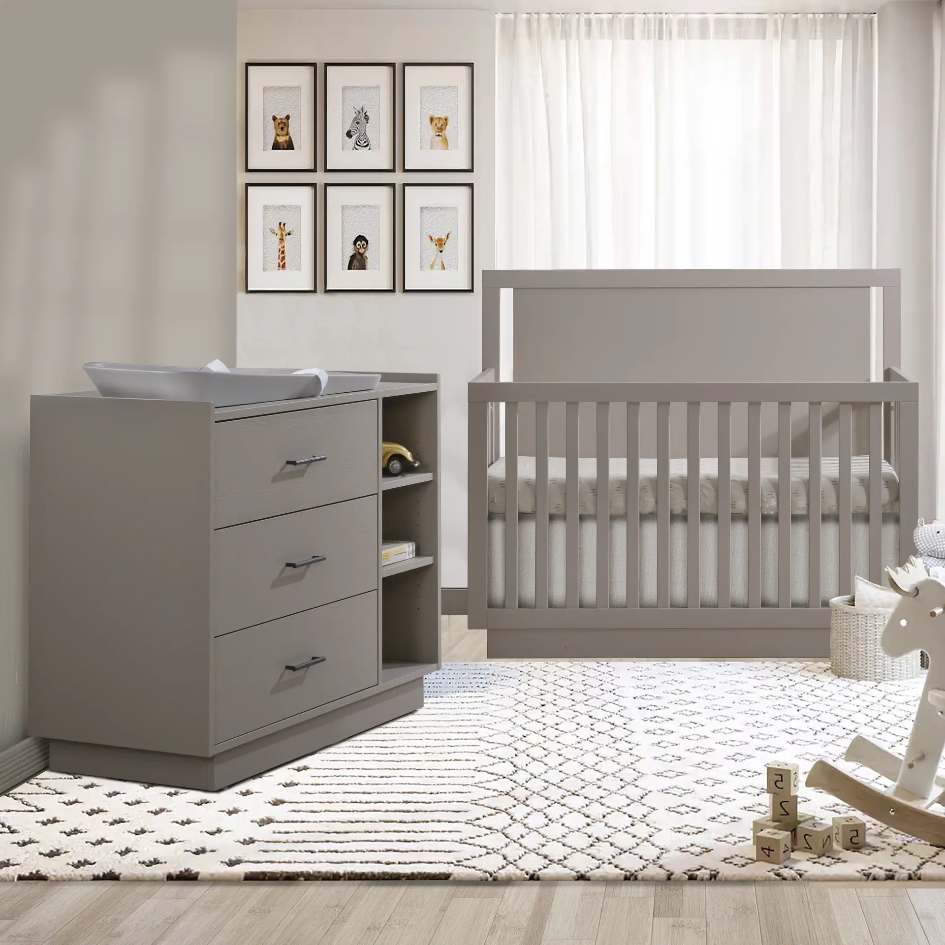 modern crib and dresser Karlie Collection Crib & Dresser Set