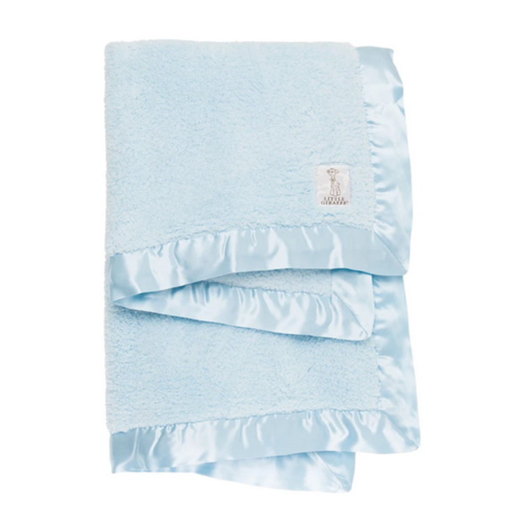 Little Giraffe Chenille Baby Blanket 29 x 35 Light Blue Bellini Baby and Teen Furniture
