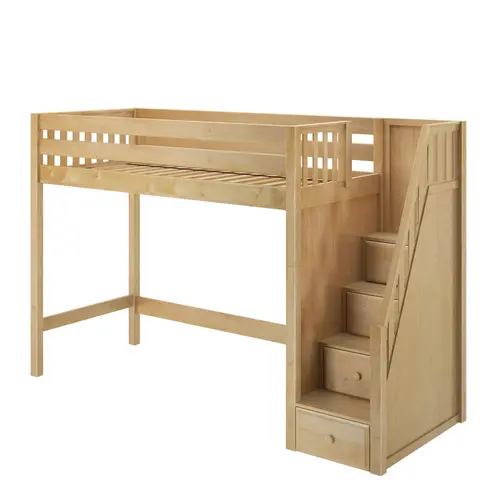 Maxtrix Twin XL High Loft Bed with Stairs Maxtrix Twin XL High Loft Bed with Stairs