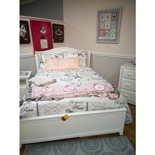 Full- Sized Bed w/ Under Bed Storage + Nightstand Floor Model Full- Sized Bed w/ Under Bed Storage + Nightstand Floor Model