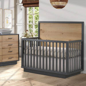 NATART Natart Como Naturale Signature 4-in-1 Convertible Crib with Wood Panel