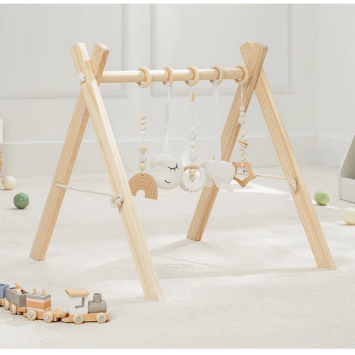 Comfy Cubs Play Gym - Natural Wood