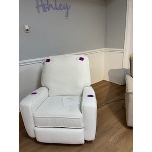 BILANA POWER RECLINER IVORY Floor Model 40% Off