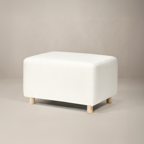 OILO Oilo Ollie Ottoman: Standard Size Stationary Rectangle Ottoman With Wood Legs