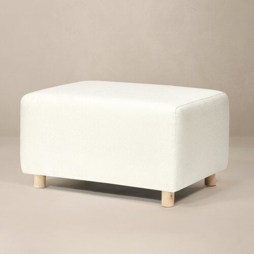 OILO Ollie Ottoman: A Chair and a Half Stationary Rectangle Ottoman With Wood Legs