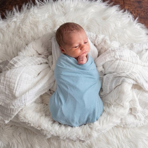 SUGAR + MAPLE Sugar + Maple Solid Swaddle Blanket