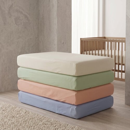 SUGAR + MAPLE Sugar + Maple Solid Fitted Crib Sheet