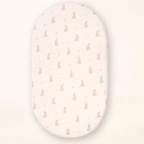 OILO Oilo Bunny Convertible Moses Basket Sheet & Extra Small Changing Pad Cover