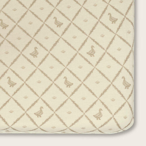 OILO Oilo Butter Yellow Duck Crib Sheet