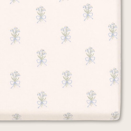 OILO Oilo Lily of the Valley Crib Sheet