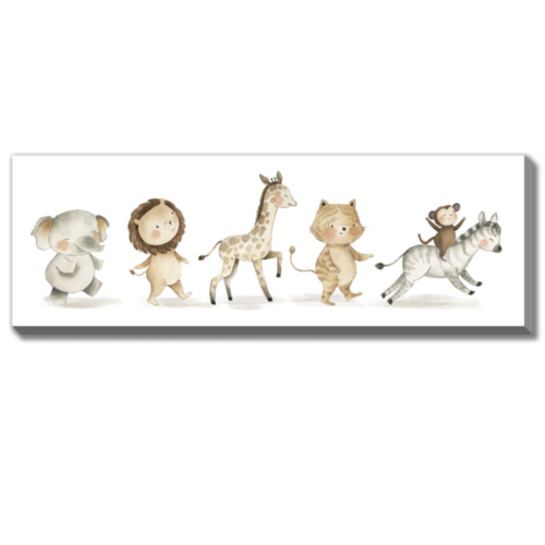 Streamline Art Streamline Art Safari Animals in a Row 20x60