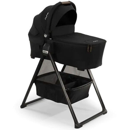 Nuna Nuna Swiv +Triv Bassinet & Stand Caviar & Chocolate