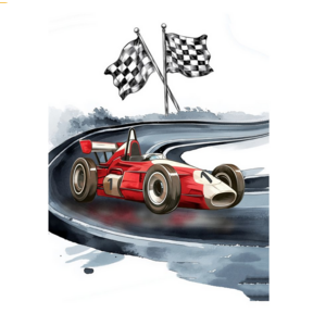 Streamline Art Streamline Art Race Day 4 22x28