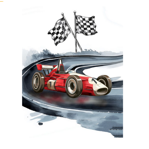 Streamline Art Streamline Art Race Day 4 22x28