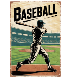 Streamline Art Streamline Art Baseball Vintage 22x28