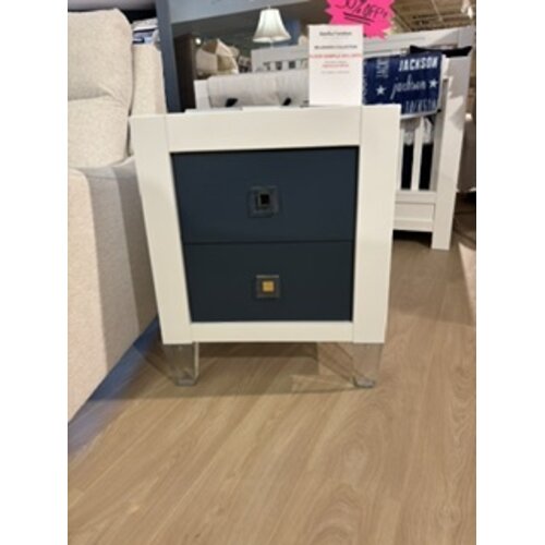 Millenario Nightstand Navy/White Floor Sample 50% Off