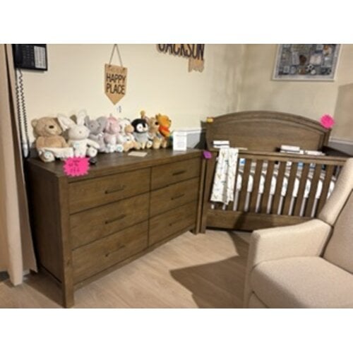 Hemsted Crib + Dresser Walnut Driftwood Floor Sample 40% Off