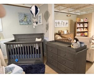 grey crib and dresser Newport Cottage Convertible Crib and Dresser