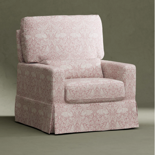 Namesake Morris & Co. x Namesake Crawford Swivel Glider in Pure Brer Rabbit in Rose