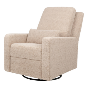 BABYLETTO Babyletto Sigi Manual Recliner and Swivel Glider in Chai Shearling