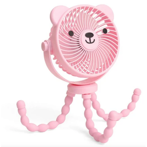 ITZY RITZY Itzy Bitzy Breeze 3 Speed Stroller Fan  Bear Pink