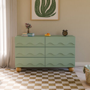 BABYLETTO KIDS Babyletto Lido Wave 6-Drawer Wide Dresser (56")