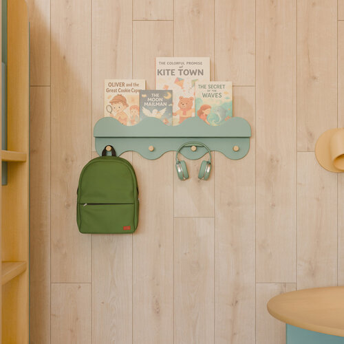BABYLETTO KIDS Babyletto Lido Wave Bookshelf with Hooks