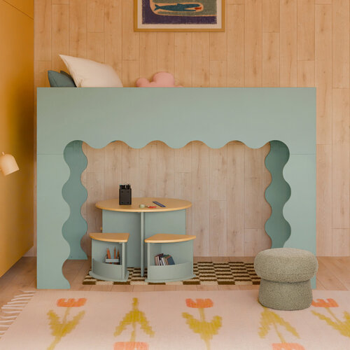 BABYLETTO KIDS Babyletto Lido Wave Convertible Low Loft Twin Bed