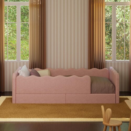BABYLETTO KIDS Babyletto Kids Rizo Montessori-Inspired Twin Floor Bed with Guardrails
