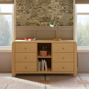 BABYLETTO KIDS Babyletto TipToe 6-Drawer Extra Wide Dresser with Cubbies (62")