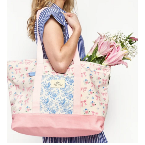 ITZY RITZY Itzy Ritzy Itzy Explorer Canvas Tote Bag Ribbons + Roses