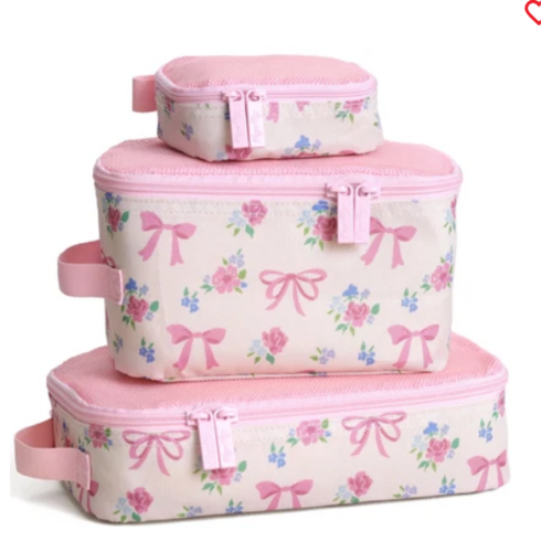 ITZY RITZY Itzy Ritzy  Pack Like a Boss Packing Cubes Ribbons + Roses