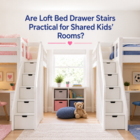 Are Loft Bed Drawer Stairs Practical for Shared Kids' Rooms?