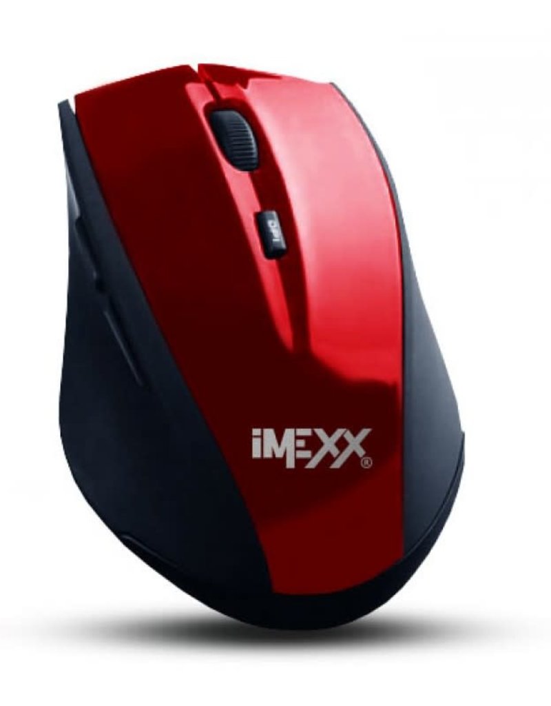 IMEXX IMEXX Wireless 2.4GHZ Optical Mouse, Premium Red IME-26436