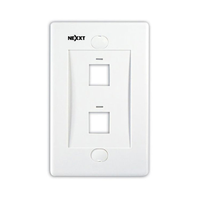 Nexxt Wall Plate 2 Port White AW160NXT02