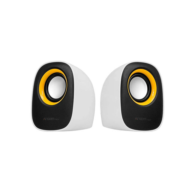 Argom EKO Stereo Speaker 2.0 USB Connection White/Black/Yellow ARG-SP-1020