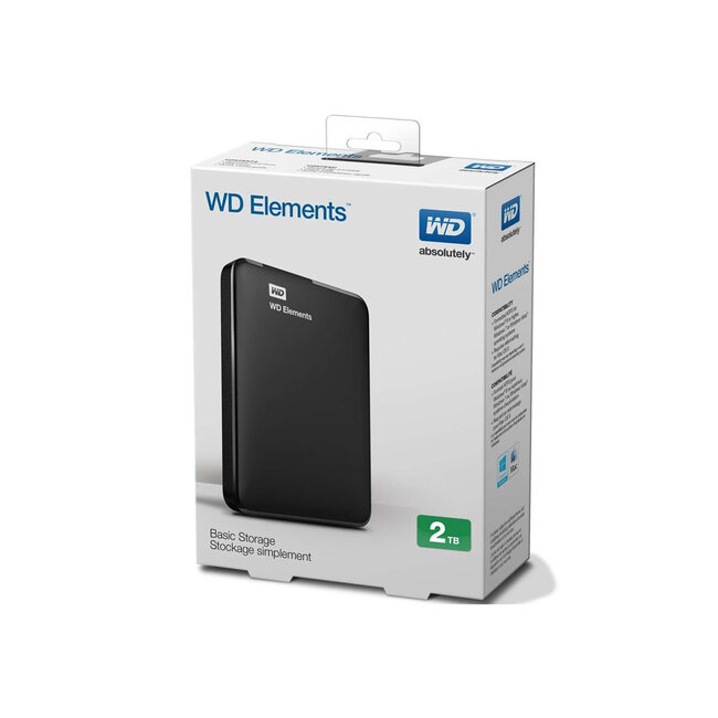 WD Elements 2TB USB 3.0 External Hard Drive WDBU6Y0020BBK